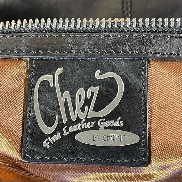 Chez by Cheryl Black Leather Studded Bag - Picture 9 of 12